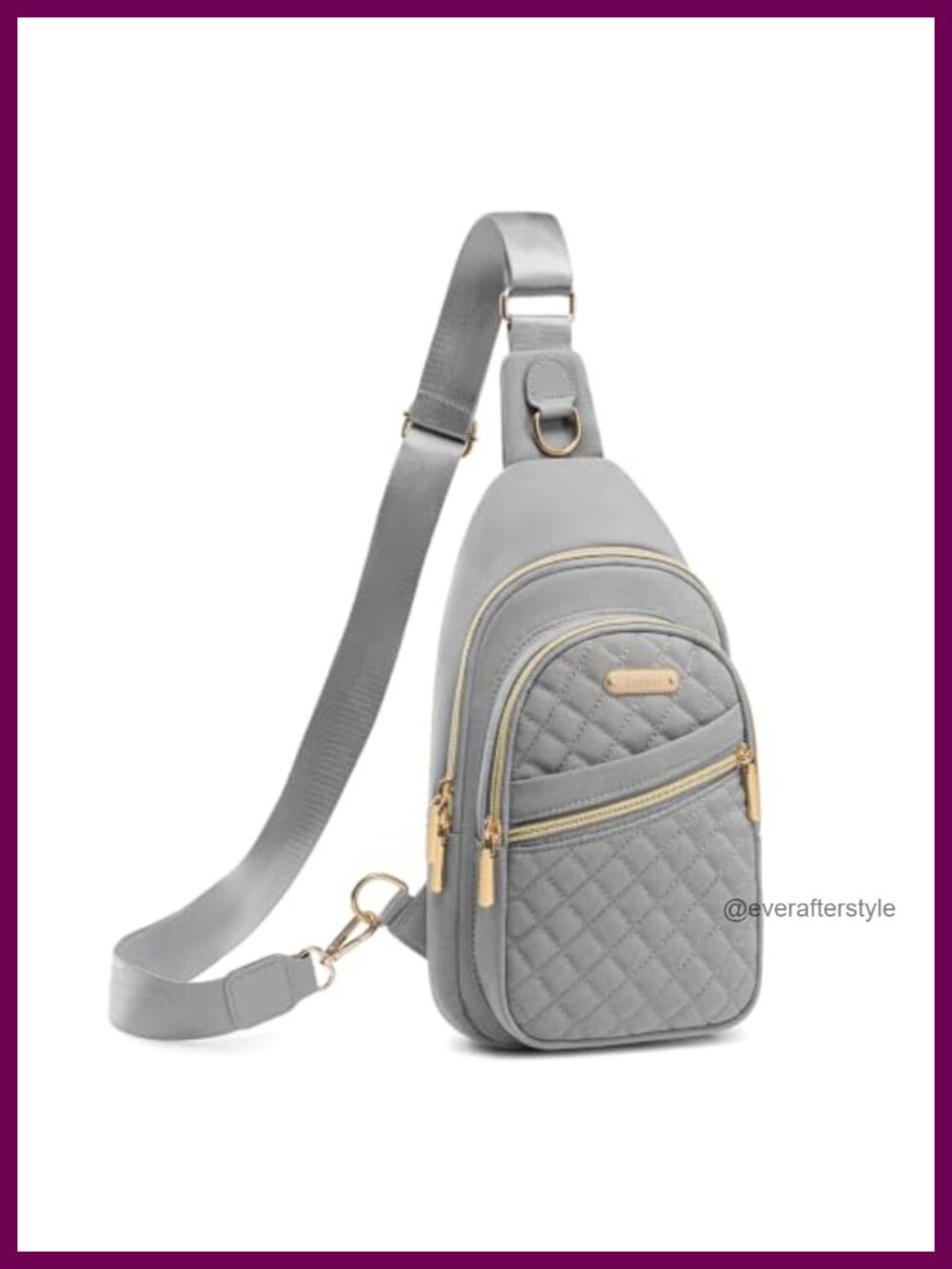 Nylon Sling Crossbody Bag Water Resistant Multi-Pocket Travel Chest Bag